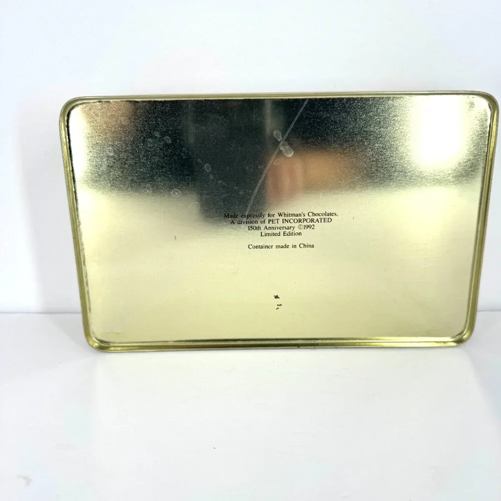 Vintage 1992 Whitman's 150th Anniversary Floral Hinged Candy Tin Limited Edition